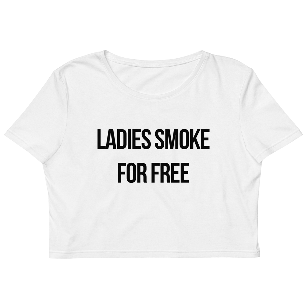 Ladies Smoke For Free Crop Top Tee