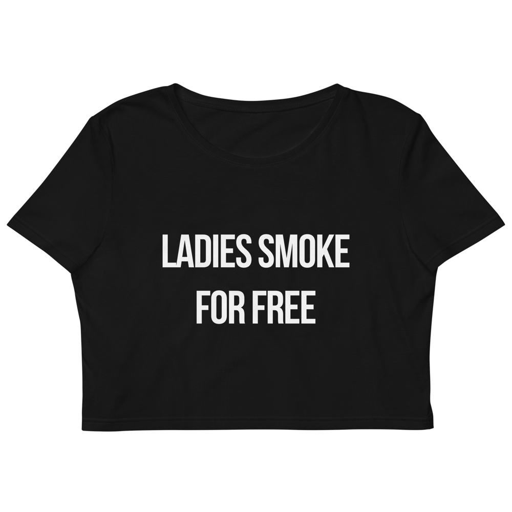 Ladies Smoke For Free Crop Top Tee