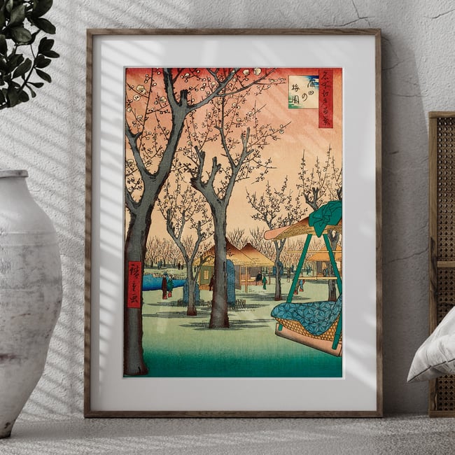 Plum Garden, Kamagata | Utagawa Hiroshige | Ukiyo-e | Japanese Woodblock | Fine Art Print