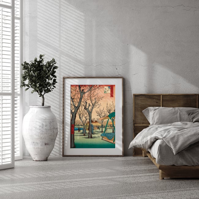 Plum Garden, Kamagata | Utagawa Hiroshige | Ukiyo-e | Japanese Woodblock | Fine Art Print