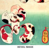 Utagawa Kuniyoshi Cats : Octopus (tako) 