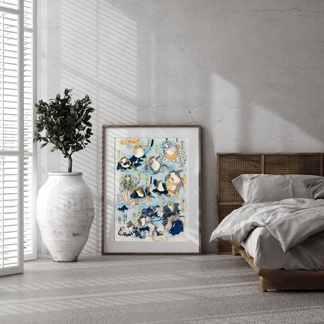 Frogs | Utagawa kuniyoshi | Ukiyo-e | Japanese Woodblock | Fine Art Print