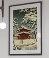 Zojo Temple In Snow Winter by Tsuchiya Koitsu