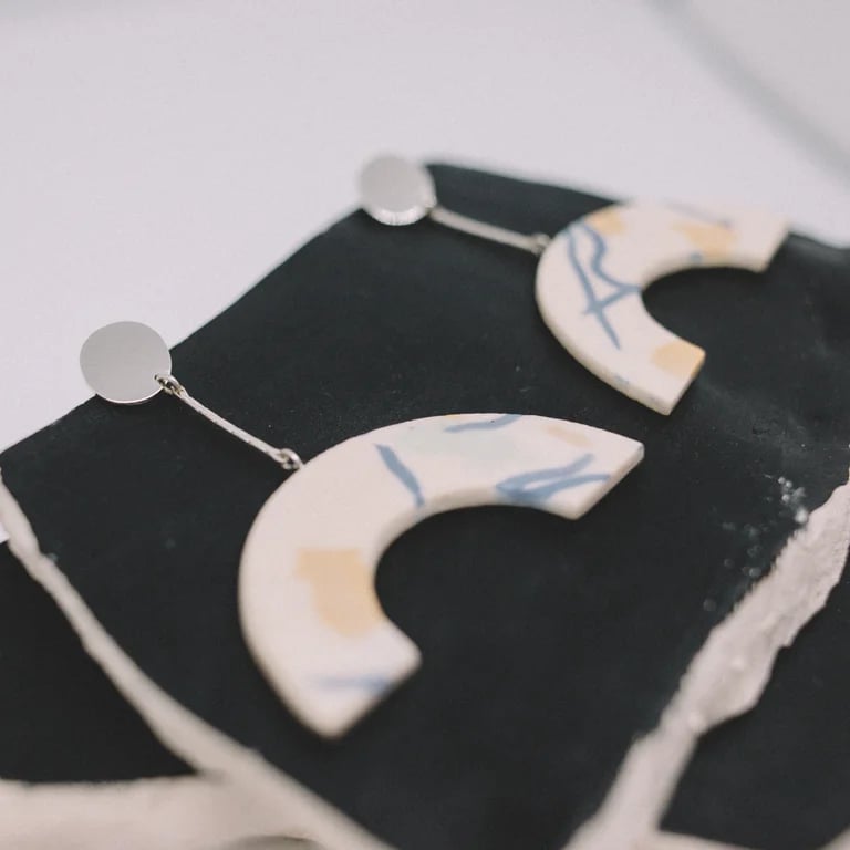 Image of pendientes BORA plata  