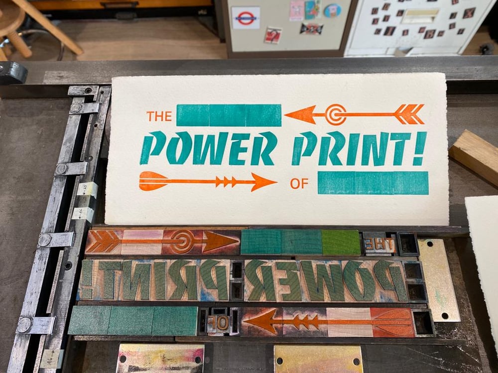 Image of ‘The Power of Print’ letterpress print