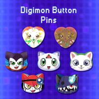 Image 1 of Digimon Shaped Buttons