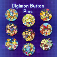Image 1 of Digimon Large Buttons