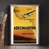 Aeromaritime - Dakar - Cotonou - Pointe Noire - Niamey | Albert Solon | 1937 | Travel Poster