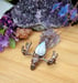 Image of Rainbow Moonstone + Deer Skull Pendant