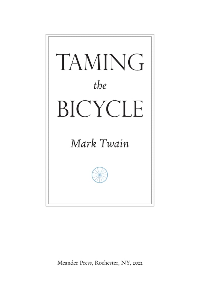 Taming the Bicycle