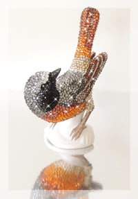 Image 3 of Fully Crystallised Redstart Miniature Bird Figurine