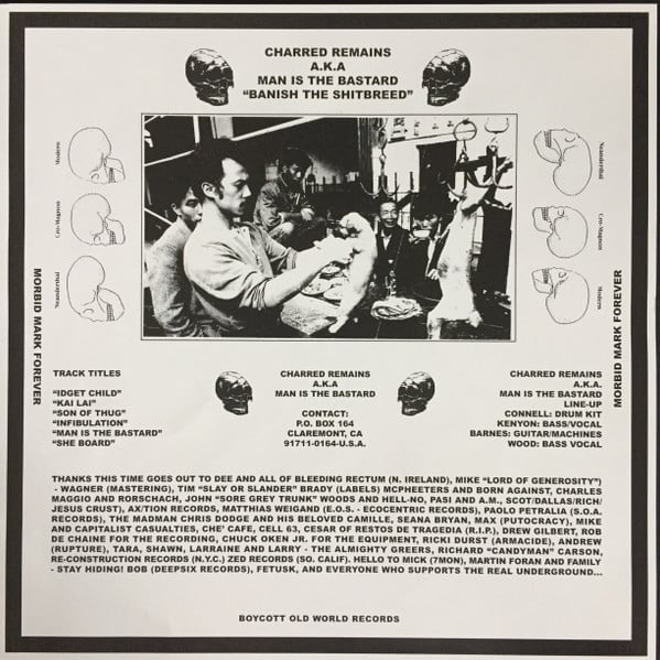 MAN IS THE BASTARD / BLEEDING RECTUM Split LP