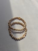 Wooden Bead Peace Bracelet 