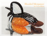 Image 2 of Fully Crystallised Hooded Merganser Duck Figurine