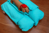 Turquoise Blue Canvas Bunbed Sweater Dachshunds Dog Bed, w/ fleece lined burrow pocket