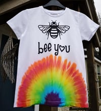 Image 1 of Bee you rainbow T all ages