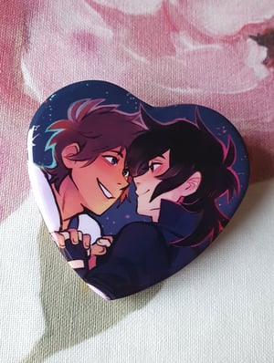 Image of Couples Heart Button Pins