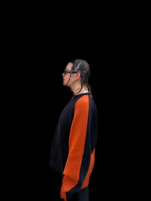 Image of stricksweater orange/black