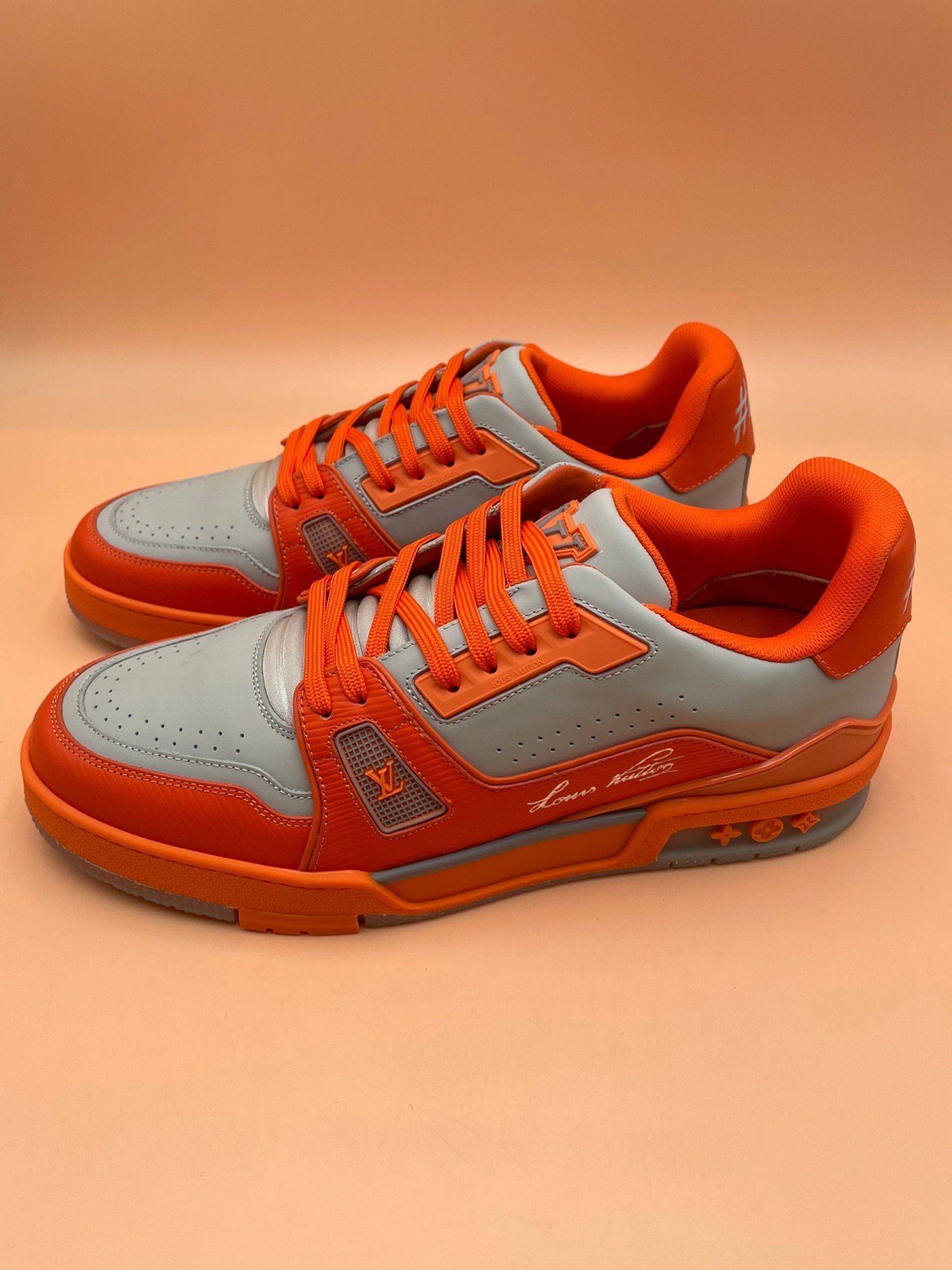 Louis Vuitton LV Trainer Sneaker Orange For Men LV - Fernize