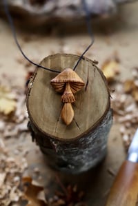 Image 3 of Parasol Mushroom Pendant Necklace 