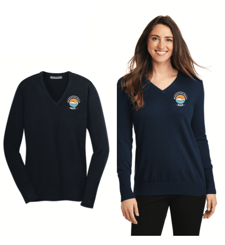 Image of LADIES V-NECK SWEATER- MAYOR