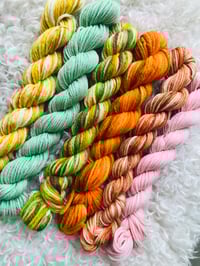 Image 10 of Hand Dyed Australian 8 ply Merino Wool 25 gram x 6 Packs