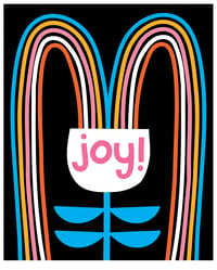 Image 2 of Joy! Happy Rainbow and Flower Art Print