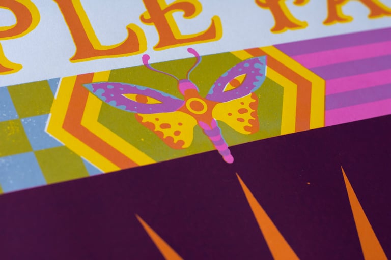 Temple Fang + Silverbones // Screenprinted Gig poster Image 2