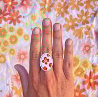 Image 2 of california poppy cloissone ring