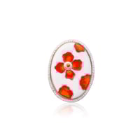 Image 1 of california poppy cloissone ring