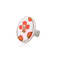 Image 3 of california poppy cloissone ring