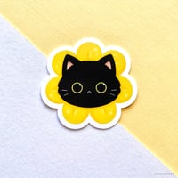 sunflower cat vinyl sticker