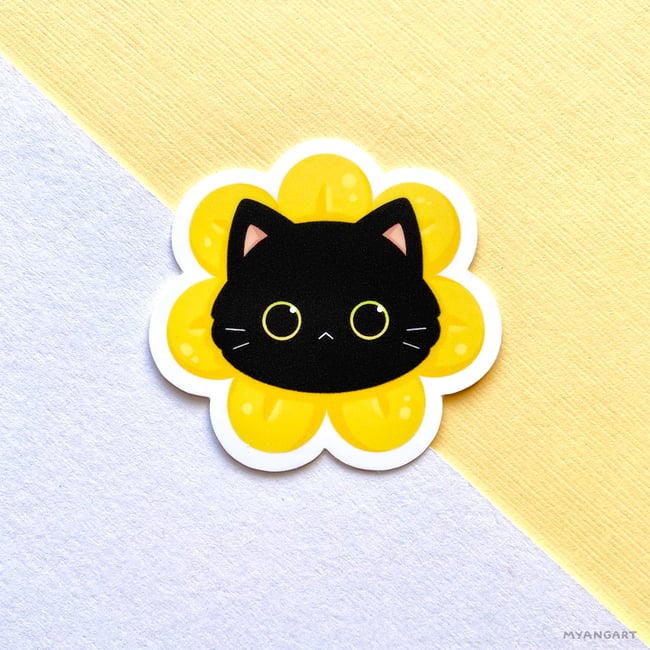 What Stabby Cat Black Cat Sticker