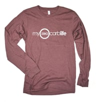 Image 1 of MZCL LOGO - Long-sleeved Tee in Heathered Mauve