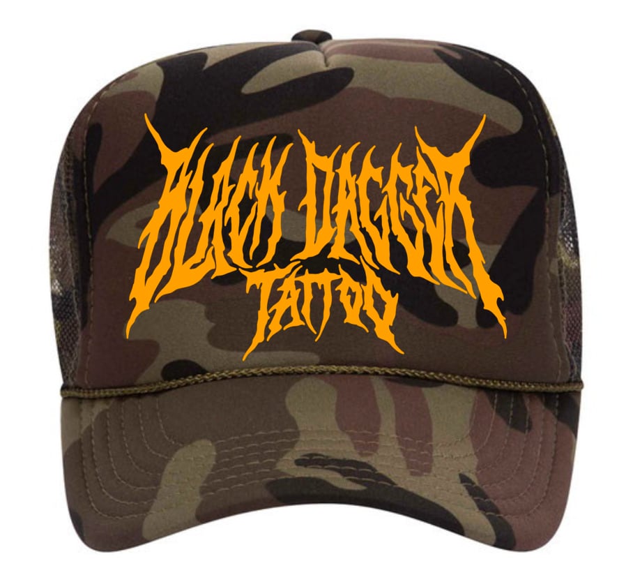 Image of Black Metal Hunting Trucker Hat