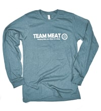 Image 1 of TEAM MEAT - Long-sleeved tee in Heathered Slate