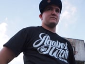 Image of Against The Wall - Mens Logo Black