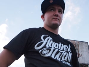 Image of Against The Wall - Mens Logo Black