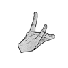 Aki's Kon Hand Sign Iron-on Patch