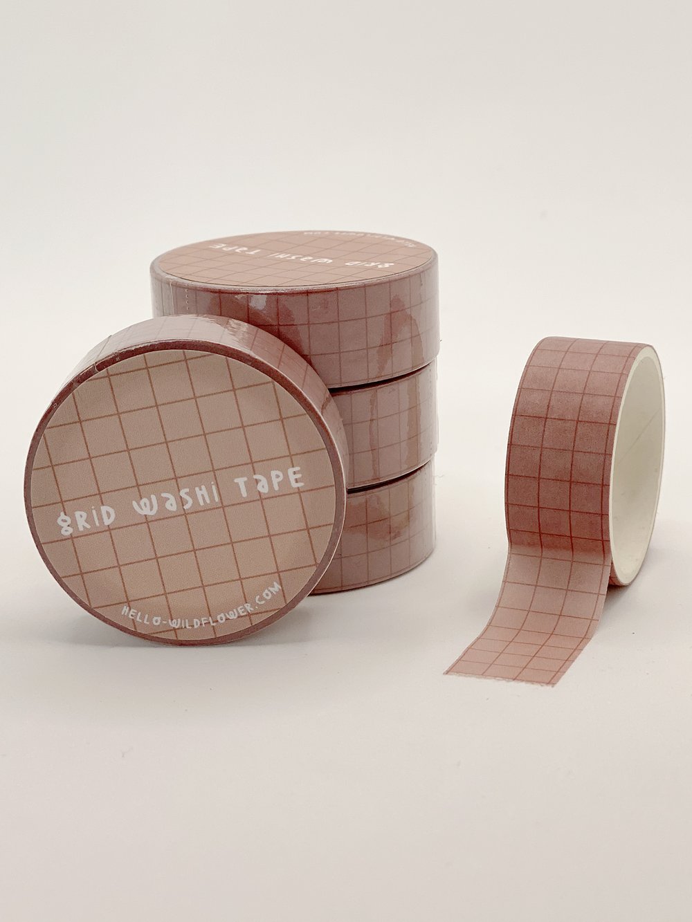 Image of Pale Pink Grid Washi Tape