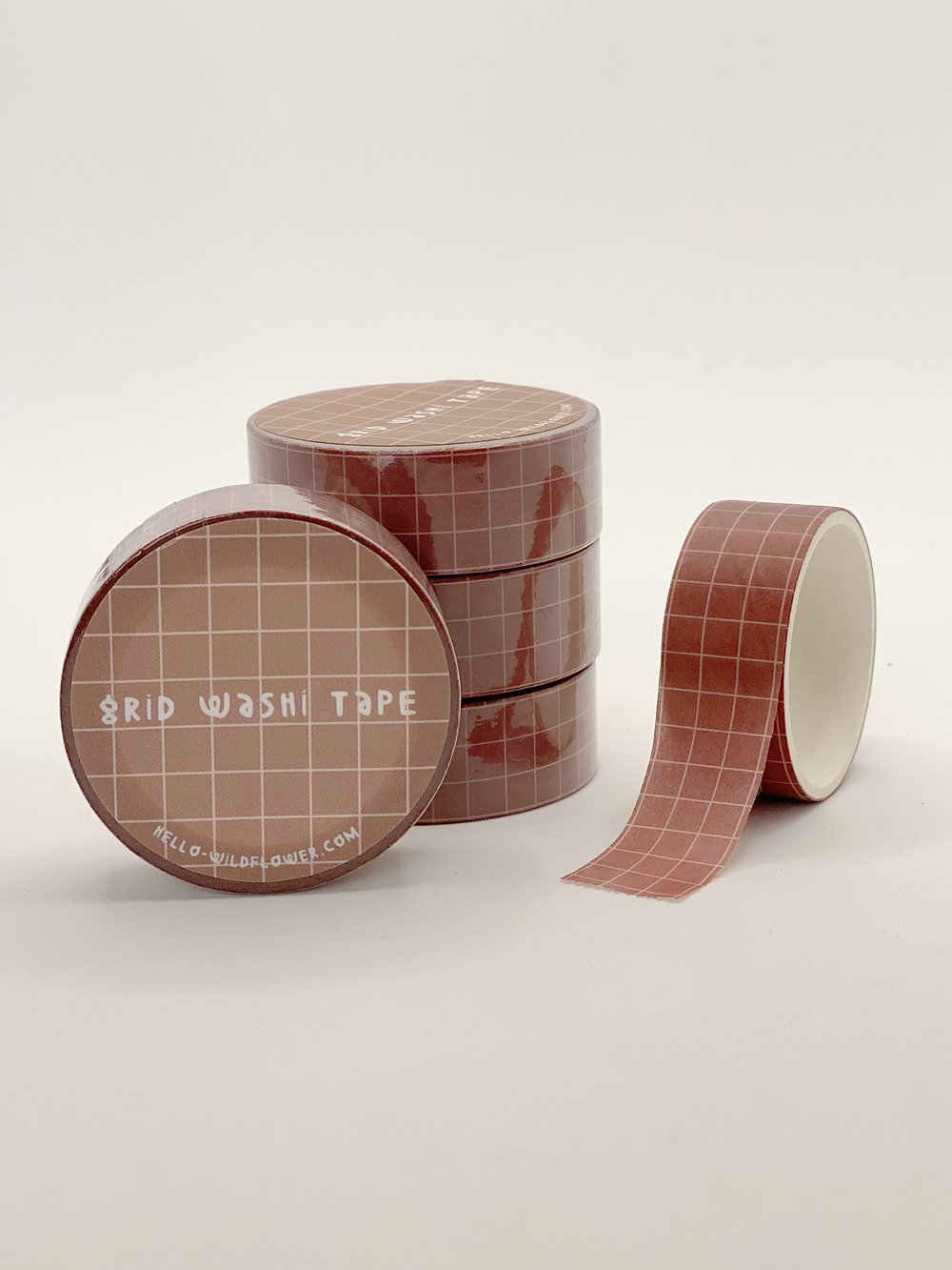Image of Dark Pink Grid Washi Tape