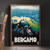 Bergamo | Marcello Nizzoli | 1927 | Travel Poster | Wall Art Print | Home Decor