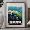 Bergamo | Marcello Nizzoli | 1927 | Travel Poster | Wall Art Print | Home Decor