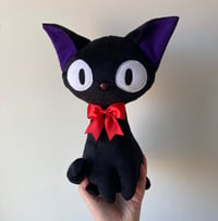 Image 1 of Medium Sitting jiji cat plushie - kiki's delivery service - made to order