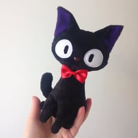 Image 1 of Small Sitting jiji cat plushie - kiki's delivery service - made to order