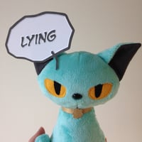 Image 2 of Small Lying cat plushie - saga comic - made to order 