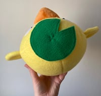 Image 2 of Medium ootori-Sama bird plushie with leaf - spirited away - made to order