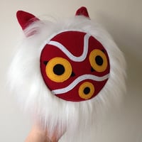 Image 3 of Small princess mononoke mask plushie - made to order