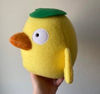 Image 3 of Medium ootori-Sama bird plushie with leaf - spirited away - made to order