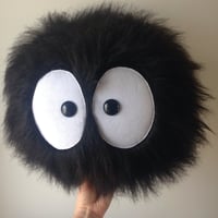 Image 4 of Large soot sprite plushie cushion - spirited away - totoro - studio ghibli  - made to order